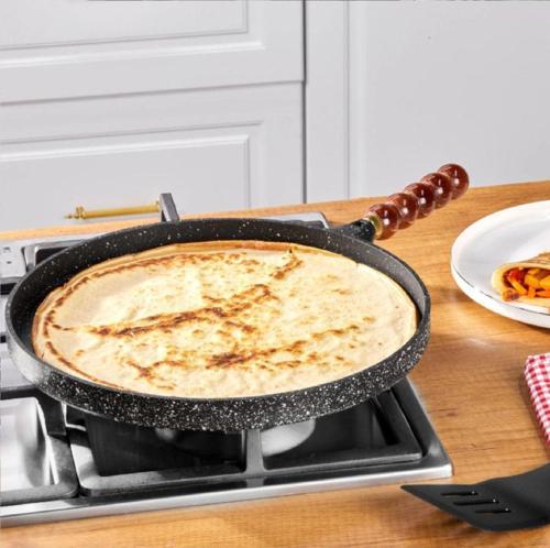 Döküm Granit Gözleme Tavası 36 Cm Siyah