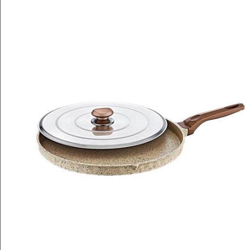 Döküm Granit Kapaklı Balık-Gözleme-Bazlama Tavası 34 Cm Kumbeji 3293