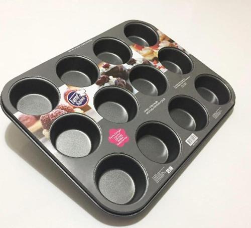 12Li Yanmaz Yapışmaz Teflon Kaplama Muffin Kek Kalıbı Kekstra