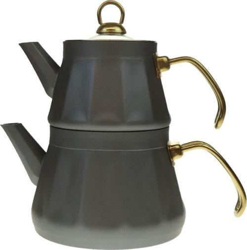 Paçi Kitchenware Metal Saplı Granit Çaydanlık Takımı