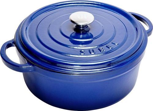 Aroma Kapak Mavi Yuvarlak Tencere 32 Cm