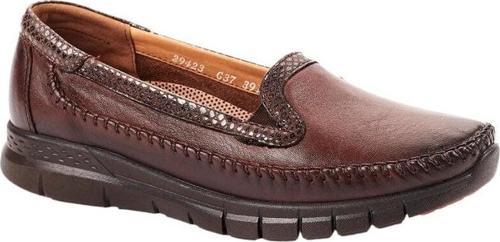 29423 Laden-G Kahve Kadın Comfort Deri Ayakkabı