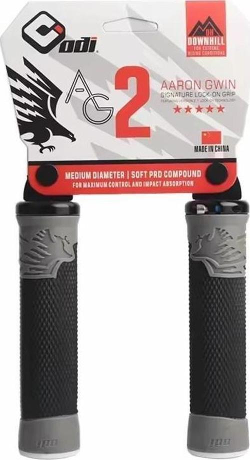 ODI Elite AG2 Bisiklet Elciği 2.1 Kilitleme Teknolojisi MTB Profesyonel Gidon Tutacağı Siyah Gri