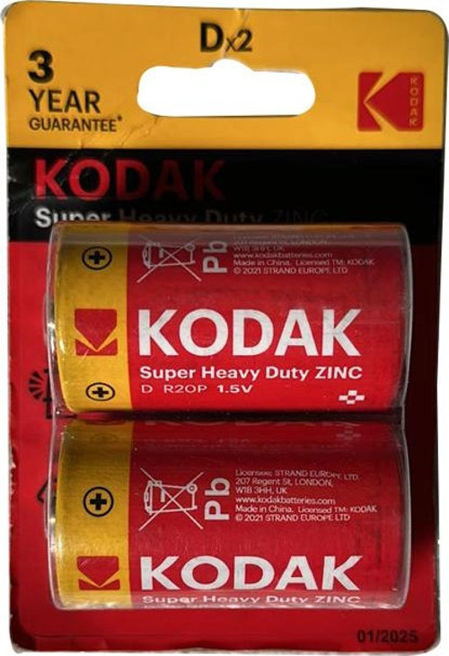 KODAK SUPER HEAVY DUTY D BOY (R20) PİL 2Lİ PAKET