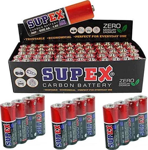 SUPEX R6 1.5V ÇİNKO KARBON AA KALEM PİL 60LI PAKET FİYAT 