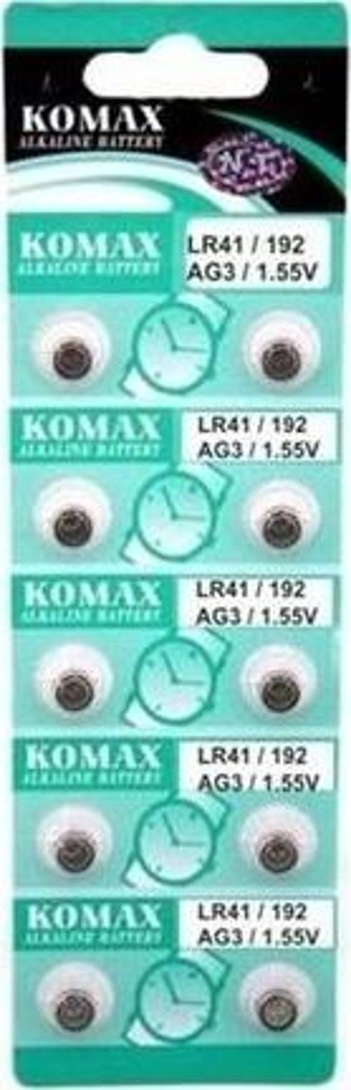AG3 Saat Pili - Düğme Pil 10lu Paket LR41/192 1.55V 