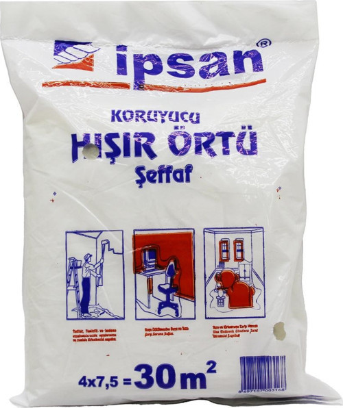 30-M2 = 4X7.5MT HIŞIR ŞEFFAF KORUYUCU ÖRTÜ