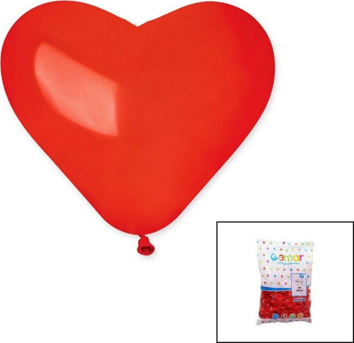 KIRMIZI KALP BALON 10 İNÇ - 25CM - 100PCS