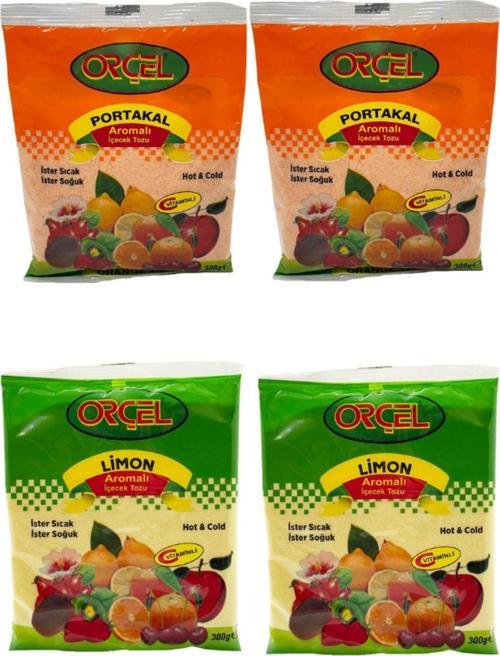 2 Portakal + 2 Limon Aromalı Içecek Tozu Oralet Çay 4X300 gr