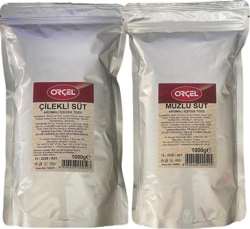 Çilekli Süt + Muzlu Süt Aromalı İçecek Tozu Oralet 2X1Kg.