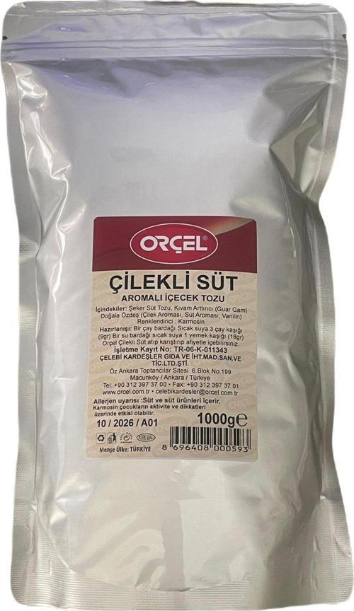Çilekli Süt Aromalı İçecek Tozu Oralet 1Kg