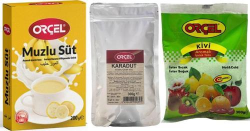 Karadut 300Gr + Kivi 300Gr + Muzlu Süt 200Gr Aromalı Içecek Tozu Oralet Çay Set