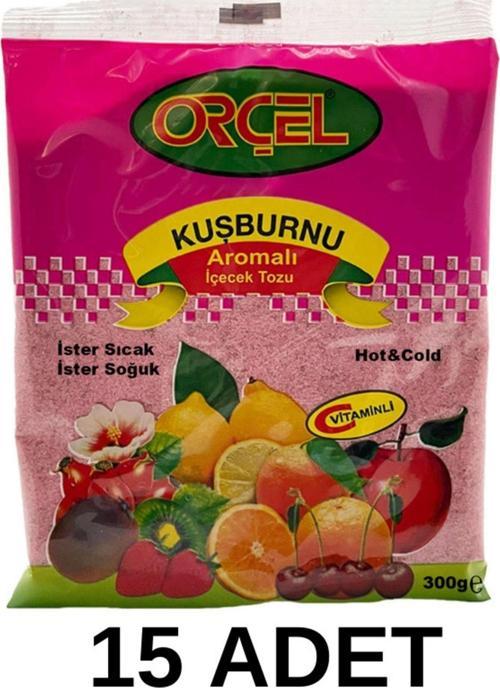 Kuşburnu Aromalı Içecek Tozu Oralet Çay 300 gr X 15 Adet