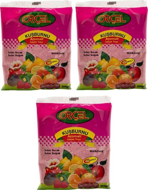 Kuşburnu Aromalı Içecek Tozu Oralet Çay 300 Gr X 3 Adet