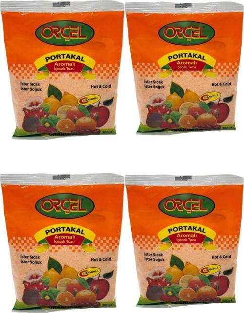 Portakal Aromalı Içecek Tozu Oralet Çay 300 gr X 4 Adet