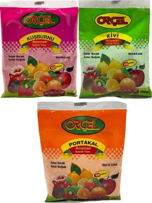 Portakal Kuşburnu Kivi Aromalı Içecek Tozu Oralet Çay 3 X300 gr