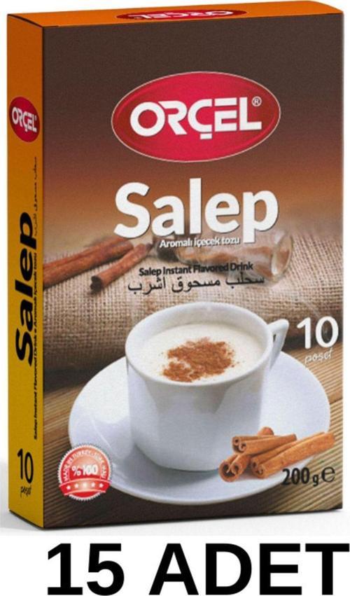 Salep (Sahlep 10 Fincan Tek İçimlik Tarçınlı) 15 X 200 gr