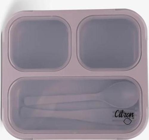 Çatal ve Kaşıklı Bento Beslenme Kutusu Seti - Purple 1196861
