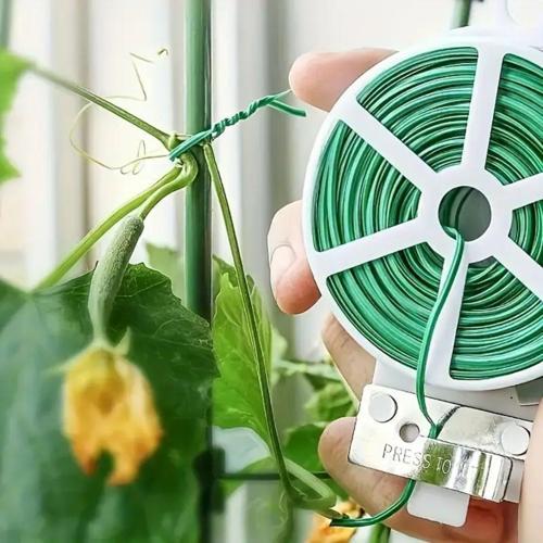 50 Metre Kendiliğinden Kesici Bıçaklı Bitki Saksı Kablo Sabitleme Teli 