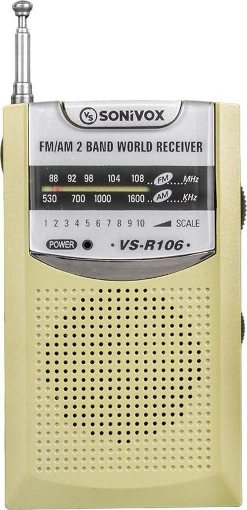 GOLD RENK CEP TİPİ ANALOG FM RADYO VS-R106 
