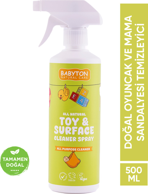 Doğal Oyuncak ve Mama Sandalyesi Temizleyici Sprey 500 ml