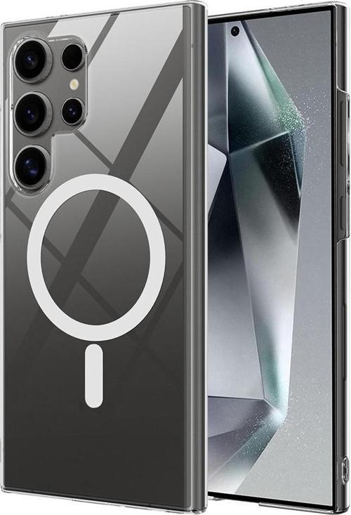 Galaxy S25 Ultra Kılıf Magsafe Kamera ve Lens Korumalı Sert PC Lüx Kapak 