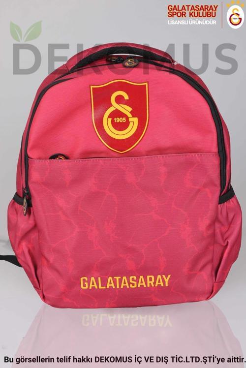 DEKOMUS İLE LİSANSLI GALATASARAY BÜYÜK BOY İLKOKUL/ORTAOKUL ÇANTASI KIRTASİYE SETİ