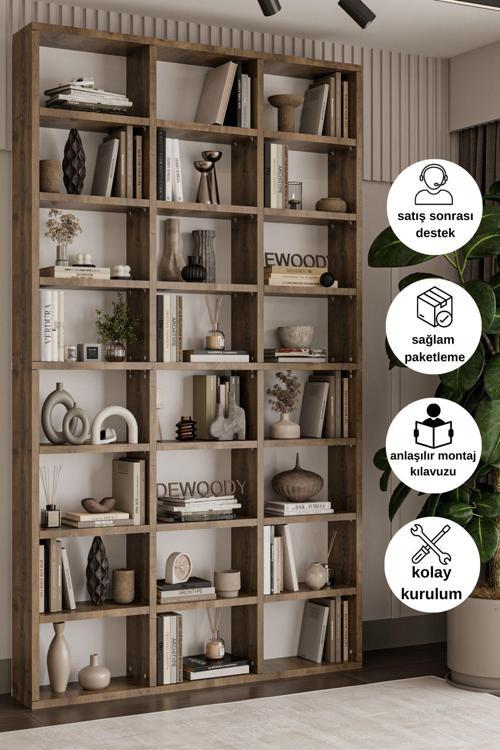 Çok Raflı Dekoratif Kitaplık