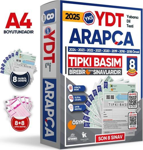 2025 YKS YDT ARAPÇA ÖSYM Çıkmış Soru Tıpkı Basım Deneme Paketi 8li Türkiye Geneli
