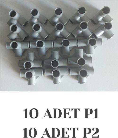 Bez Dolap Bağlantı Ve Kurulum Aparatı 10 Ad. P1 + 10 Ad. P2 Toplam 20 Adet Aparat