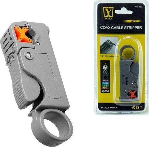 Ayt Powermaster Tk-332 Rg59 Rg6 Rg174 Koaksiyel Kablo Soyucu Kablo Uucu Açıcı Pense