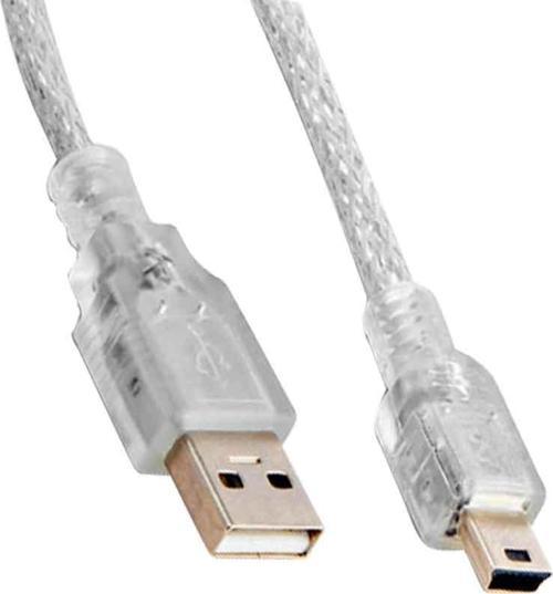 Ayt Powermaster Usb 2.0 Şeffaf Usb 5 Metre Mini 5 Pin Kablo Oto Navigasyon Araç Kamera Şarj Kablosu