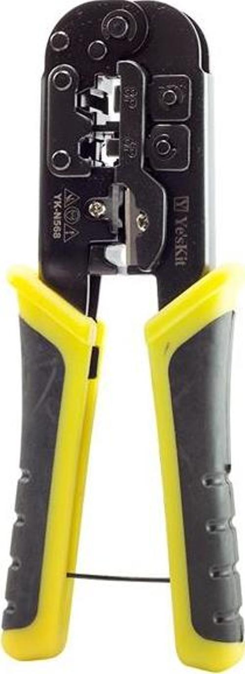 Ayt Powermaster YK-N568 RJ11-RJ12-RJ22-RJ45 Sıkma Pensesi Ethernet Telefon İnternet Jack Soket Takma Pensesi