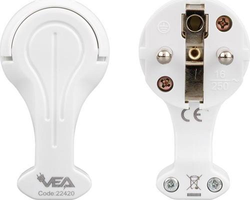 VE-22420 Askılı Erkek Fiş Priz Kafası Başlığı 16 Amper