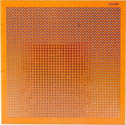 Ayt Plaket Bakır Delikli 12x12 Cm Pertinaks 120x120mm