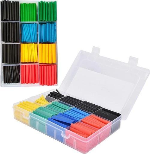 Ayt 530 Adet 8 Boy 5 Renk Set Isıyla Daralan Makaron Kablo Kapatıcı İzole Makaron