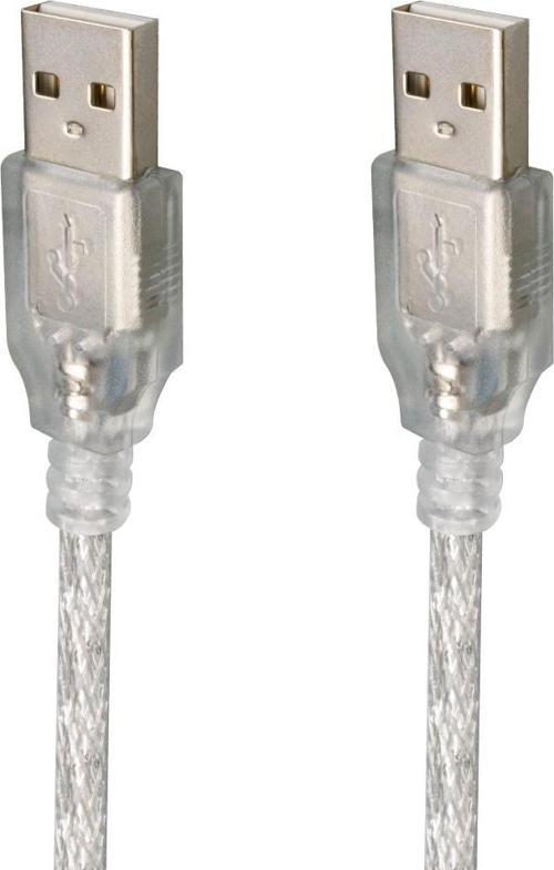 5 METRE 2.0V ŞEFFAF USB ERKEK-ERKEK KABLO