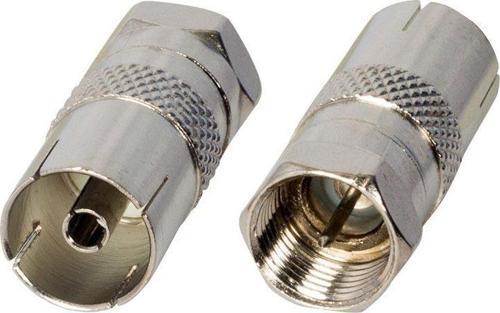 Ayt F Konnektör Erkek 60 Ohm Dişi Çevirici Metal Konnektör