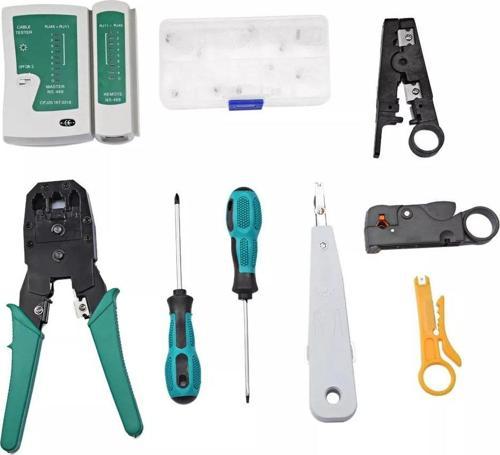 PM-15953 RJ9-RJ11-RJ45 3 lü Penseli Kablo Test Telefon İnternet Kablo Jack Soket Onarım Seti