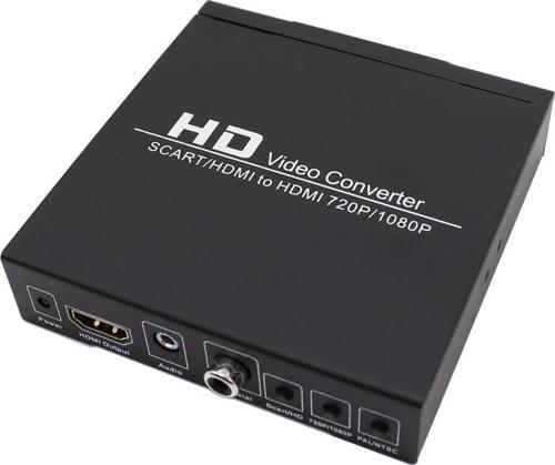 PM-14366 Adaptörlü Scart-HDMI to HDMI Çevirici Dönüştürücü Converter