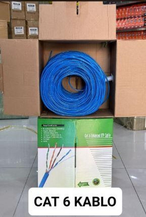Japanex 25 AWG Mavi 305 Metre Network Cat6 Data Kablosu Ethernet Kablosu