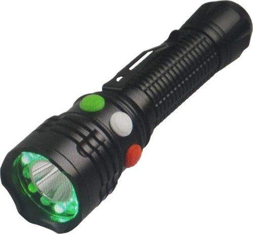 PM-3190 LED Sinyal Işığı El Feneri Şarjlı Uzun Menzilli LED Torch Parlak Işık Sinyal Lambası
