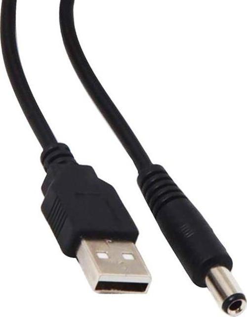 Usb Erkek to 5.5 2.5 Uç DC 80 Cm Çevirici Kablo Usbli Adaptör Ucu