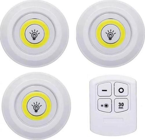 Ayt Powermaster PM-15084 Üçlü Kumandalı Pilli Dokunmatik Portatif Cob Led Işık Aydınlatma Tezgah Altı Lamba
