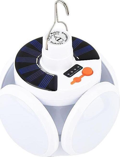 Ayt Powermaster PM-22986 Solar Güneş Enerjili Panelli Şarjlı Acil Durum Kamp Lambası Led Aydınlatma Işıldak Fener