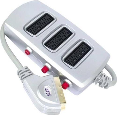 Ayt Scart Dağıtıcı 3 lü Silver Butonlu