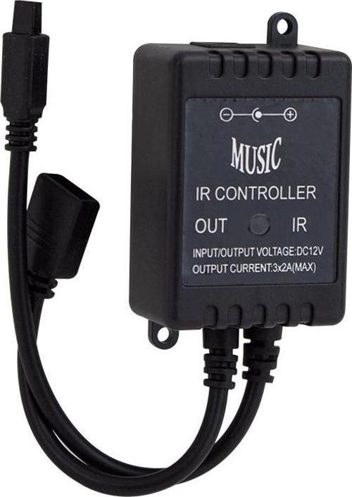 Ayt Powermaster 12-24 Volt Ir Kontrol Kumandalı Renk Değiştiren Müziğe Sese Duyarlı Rgb Renkli Led Kontrol Cihazı Aleti