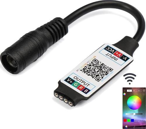 Ayt Powermaster DC 5 Volt 24 Volt 6 Amper RGB Renkli Led Kontrol Cihazı Bluetooth Cep Telefonundan Kontrol