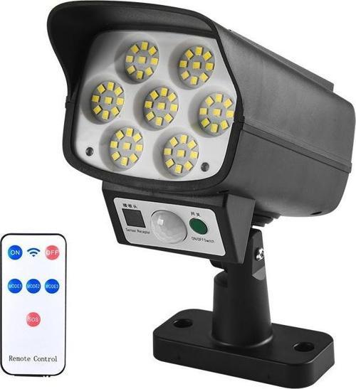 Ayt Powermaster SH-863A Kamera Görünümlü Hareket Sensörlü 63 Ledli Solar Güneş Enerjili Lamba Bahçe Aydınlatma