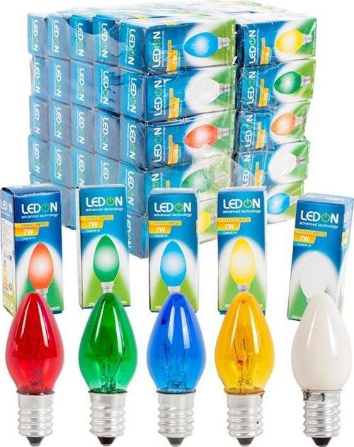 Ayt Ledon LD-1407R Renkli 7W Parfüm Ampul 50’lik Kutu E14 Ampul